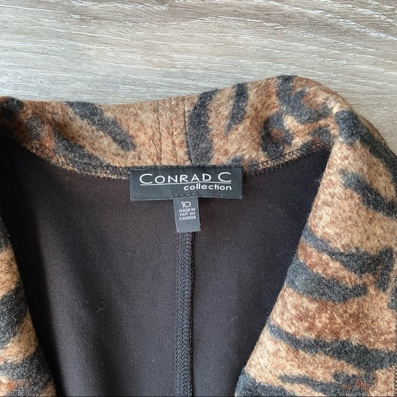 CONRAD  C COLLECTION Tiger Print Wool Blend Jacket - Picture 5 of 15